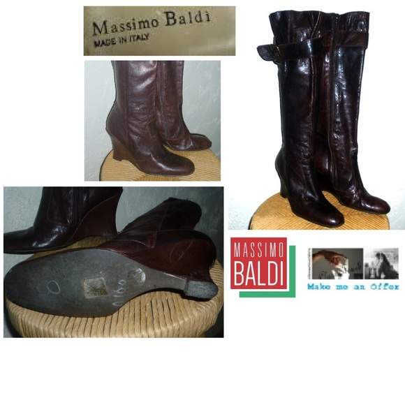 Massino Baldi Brown Boots Made in Italy Size (39) - Picture 1 of 7